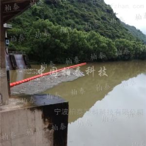 水上垃圾浮体拦截水电站口处分域