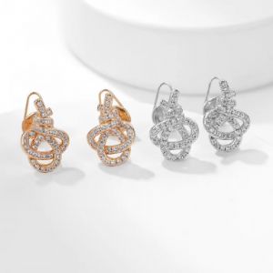 蒂芙尼tiffanywoven系列镶钻钥匙耳环
